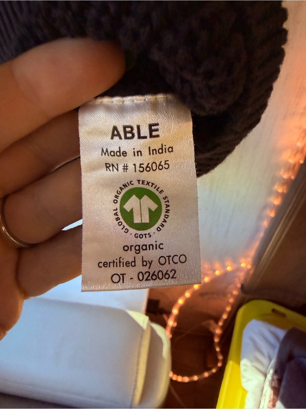 Able Black Ribbed V-Neck Button Cardigan - Picture 3 of 4